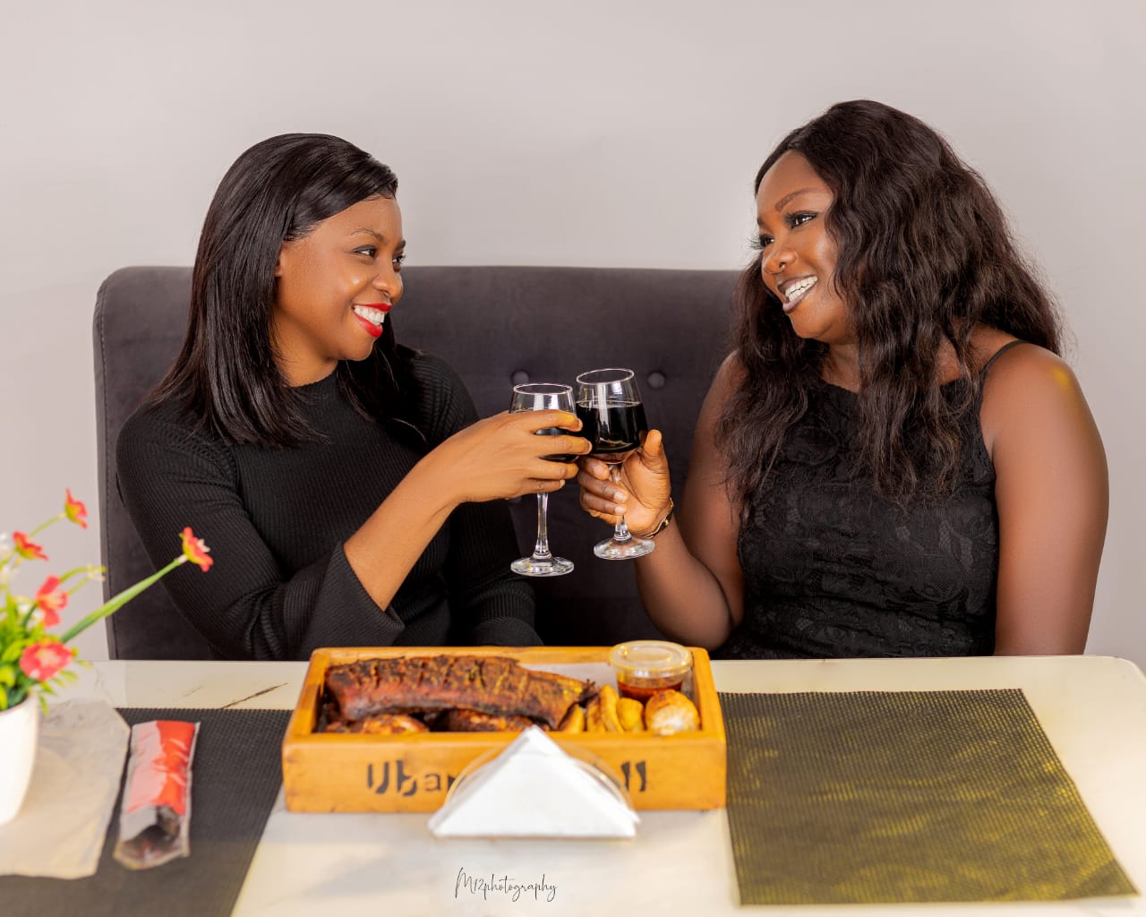 Patrick Stephen Purple Heart Foundation For Widows - Oluwaseun Joan Stephen (CEO, left) and Aishat (widow, right) on a date to Ace Mall supermarket in Ibadan cheers! gallery